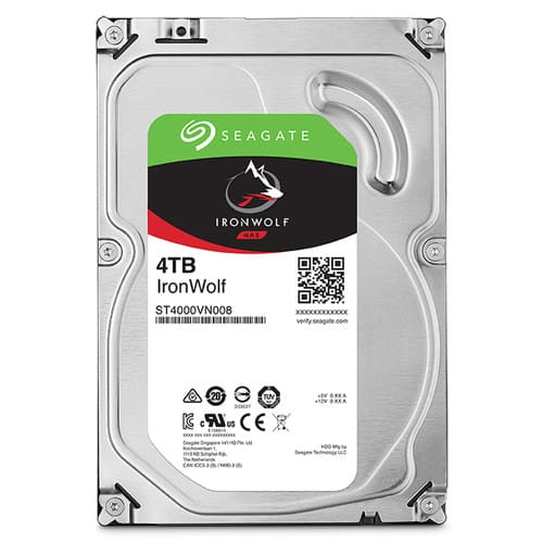 Seagate 4 To IronWolf 5900 rpm SATA III 3.5 "Internal NAS HDD (Retail)