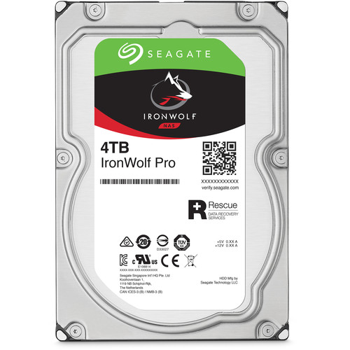 Seagate 4 To IronWolf Pro 7200 rpm SATA III 3.5 "Internal NAS HDD (Retail)