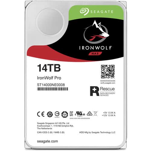 Seagate 14 To IronWolf Pro 7200 rpm SATA III 3.5 "Internal NAS HDD (Retail)