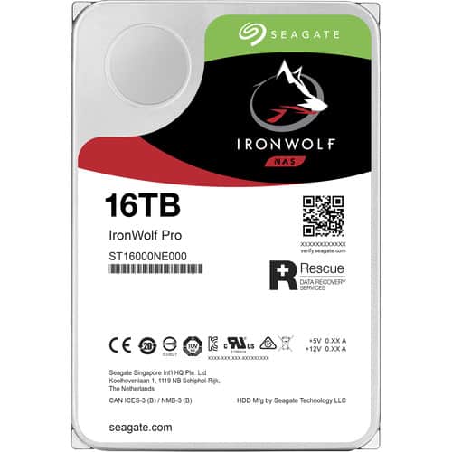 Seagate 16 To IronWolf Pro 7200 rpm SATA III 3.5 "Internal NAS HDD (Retail)
