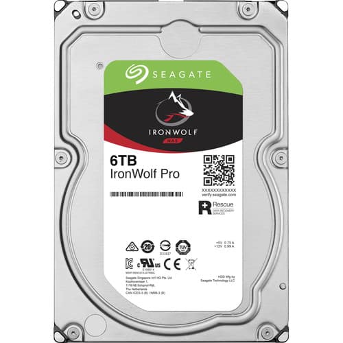 Seagate 6 To IronWolf Pro 7200 rpm SATA III 3.5 "Internal NAS HDD (Retail)