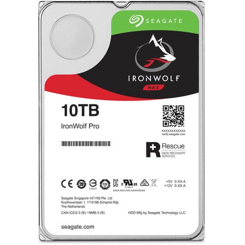 Seagate 10 To IronWolf Pro 7200 rpm SATA III 3.5 "Internal NAS HDD (Retail)
