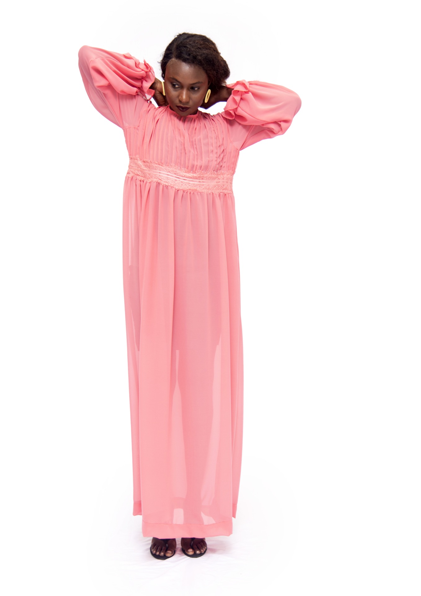 Tunique en chiffon, ornement dentelle – Image 4