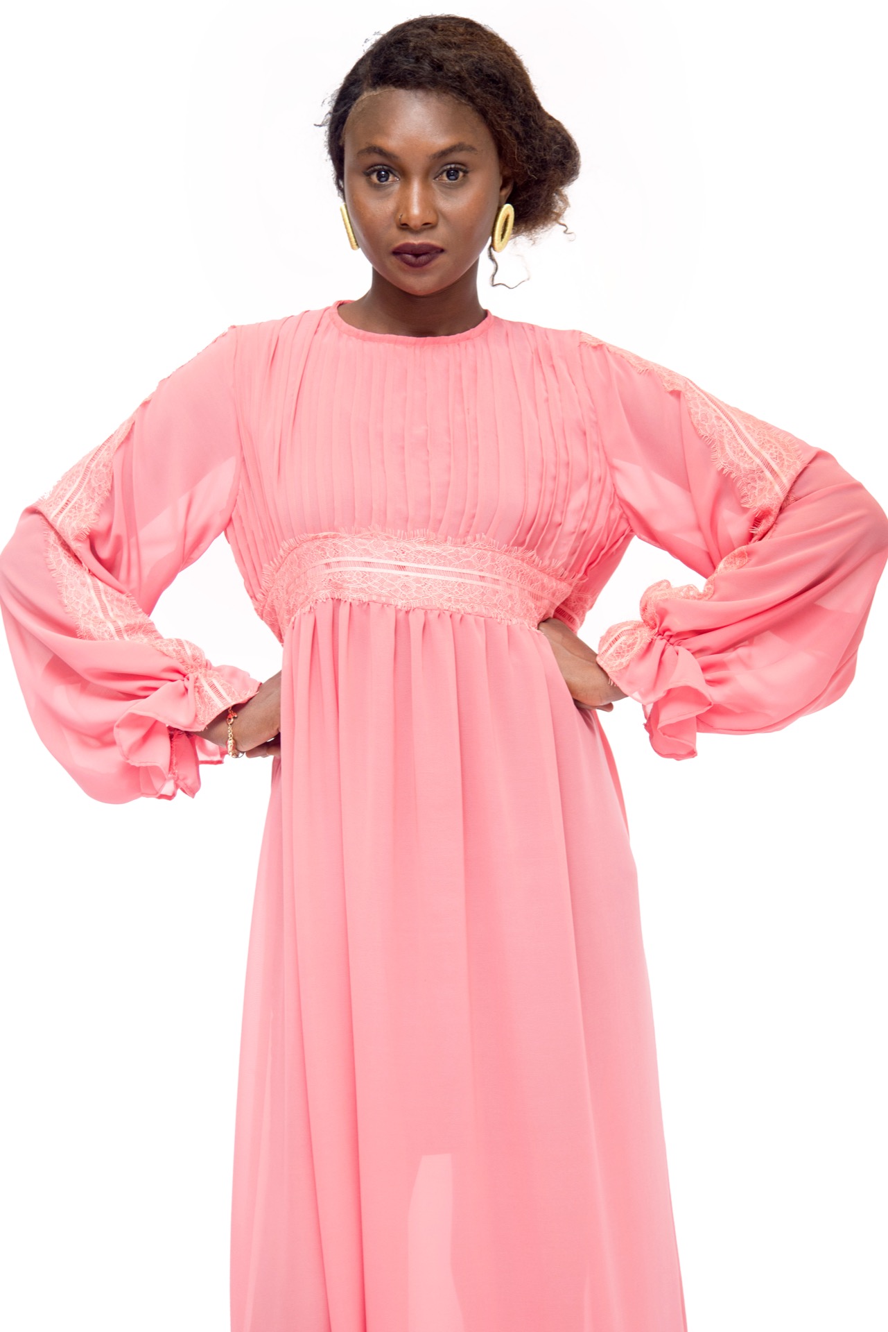 Tunique en chiffon, ornement dentelle – Image 2