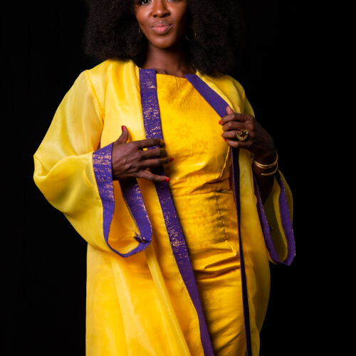 Ensemble Kimono MOON en organza et pagne tissé