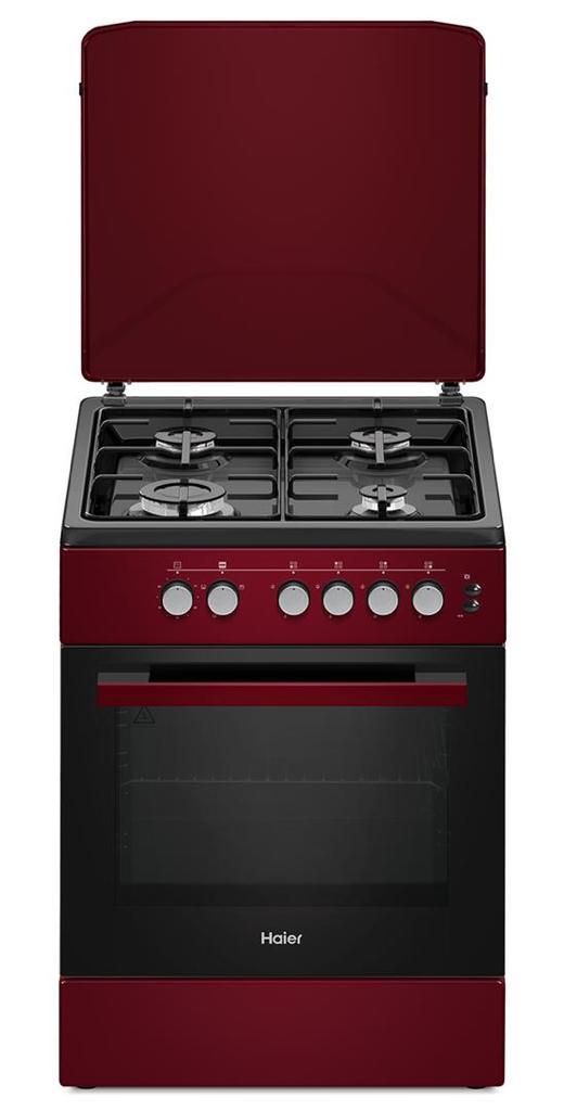 Cuisinière à gaz HAIER 4 Feux 60x60 Rouge HCR2040 EGR