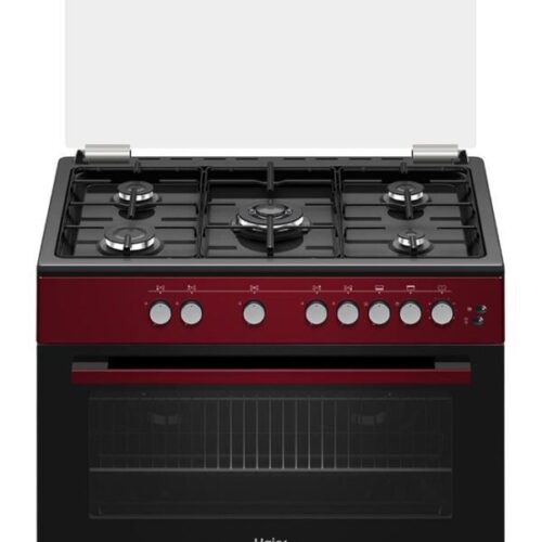Cuisinière à gaz HAIER 5 Feux 90x60  Rouge HCR6050 EGR