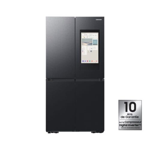 REFRIGERATEUR SAMSUNG SIDE BY SIDE 4PORTES AVEC DIST, GLACON ET ECRAN NOIR RF65DG9H0EB1